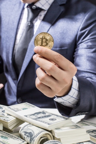 Das Bitcoin Money Business Wallpaper 320x480