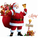 Fondo de pantalla HO HO HO Merry Christmas Santa Claus 128x128