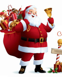 Обои HO HO HO Merry Christmas Santa Claus 128x160