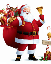 Sfondi HO HO HO Merry Christmas Santa Claus 176x220