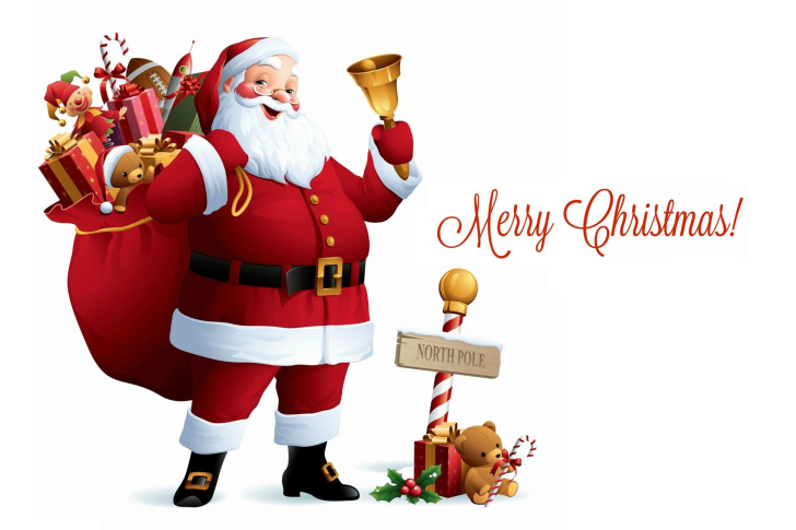 HO HO HO Merry Christmas Santa Claus wallpaper