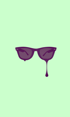 Das Minimalistic Purple Glasses Wallpaper 240x400