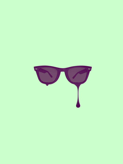 Das Minimalistic Purple Glasses Wallpaper 480x640