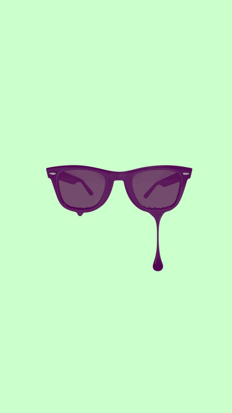 Minimalistic Purple Glasses wallpaper 750x1334