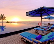 Обои Luxury Wellness Resort in Tropics 176x144