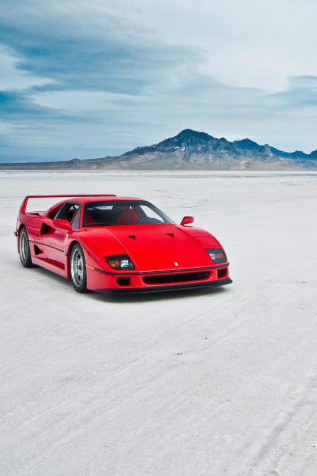 Red Ferrari F40 screenshot #1 640x960