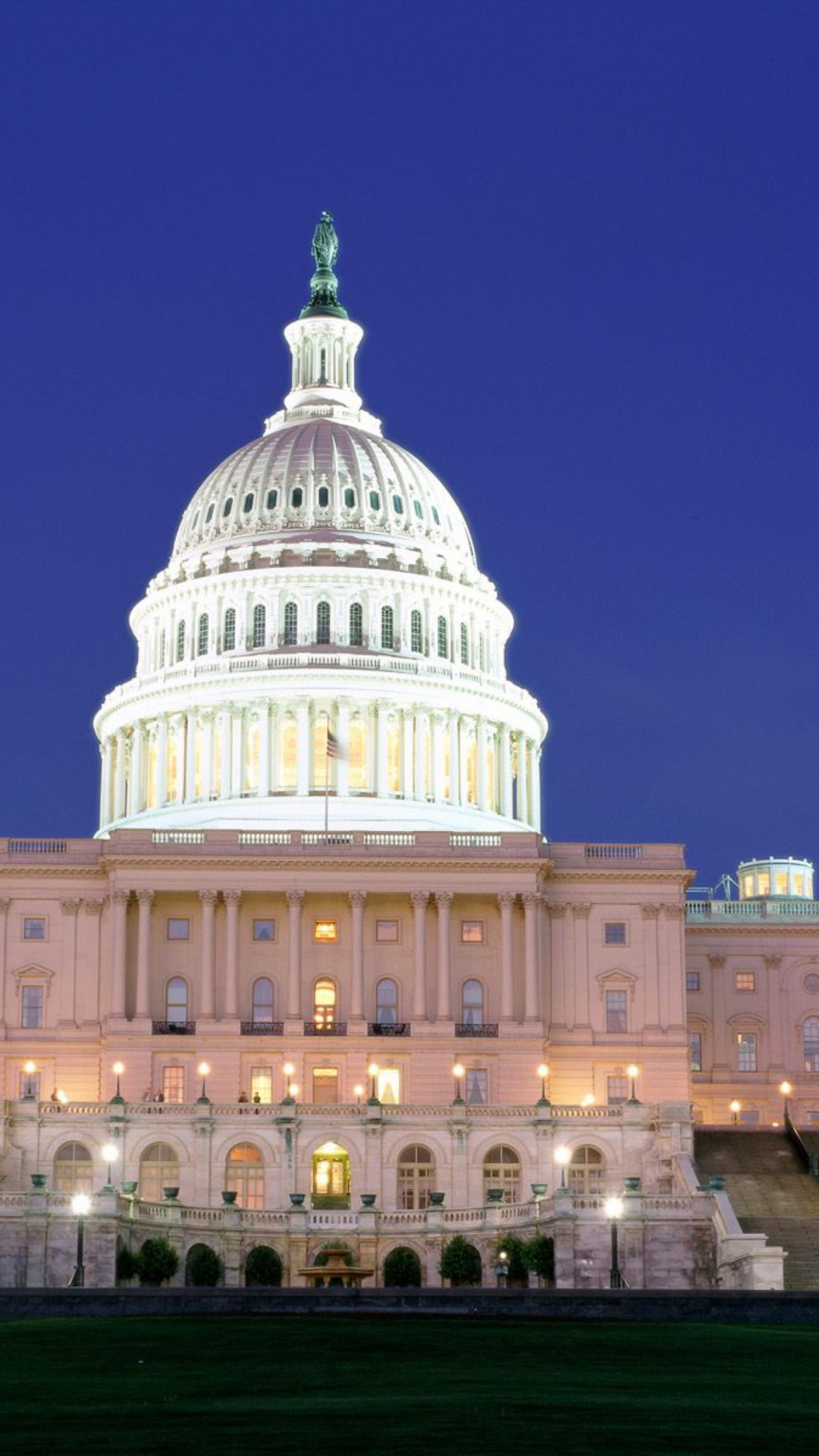 Fondo de pantalla US Capitol at Night Washington 1080x1920