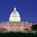 Das US Capitol at Night Washington Wallpaper 128x128