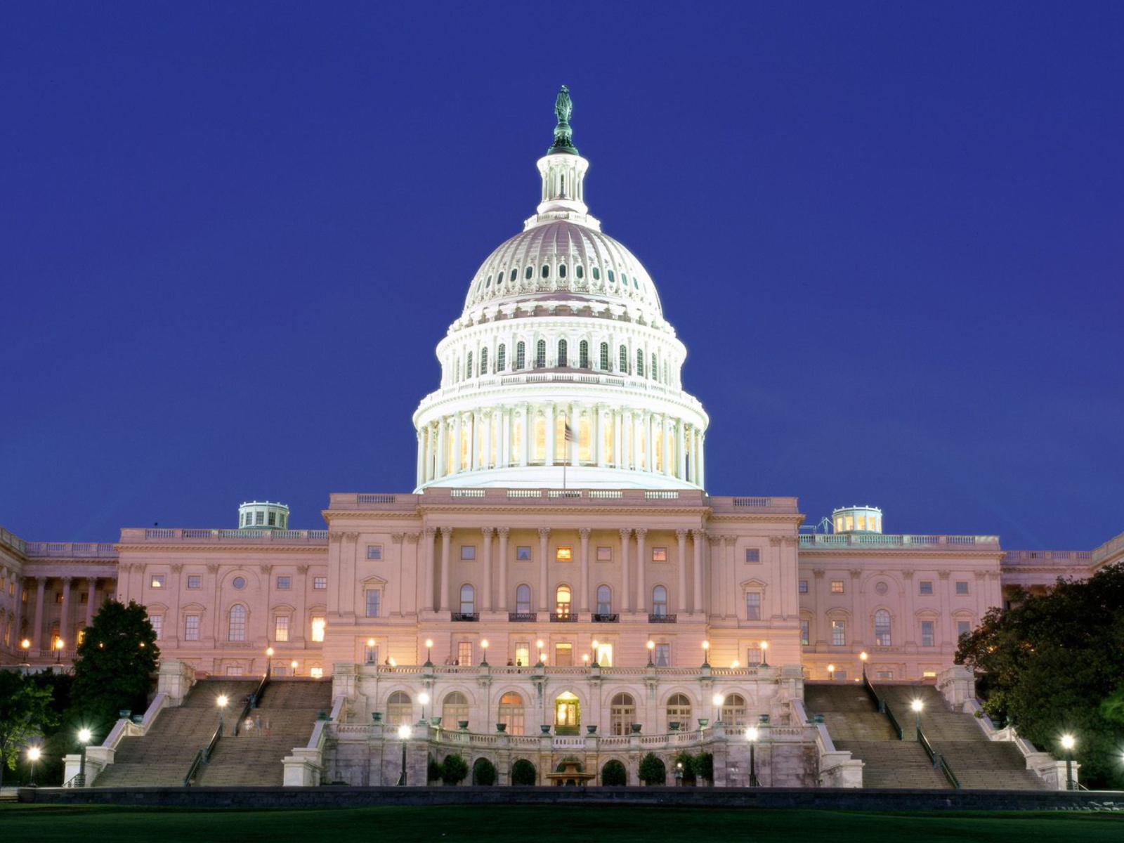 US Capitol at Night Washington wallpaper 1600x1200