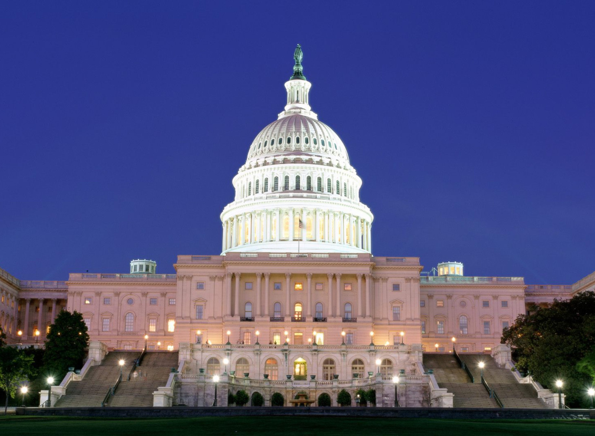 Das US Capitol at Night Washington Wallpaper 1920x1408