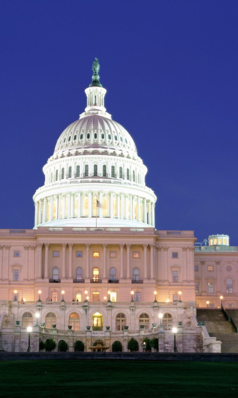 Screenshot №1 pro téma US Capitol at Night Washington 480x800