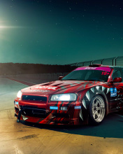 Nissan Skyline GTR R33 for Street Racing wallpaper 176x220