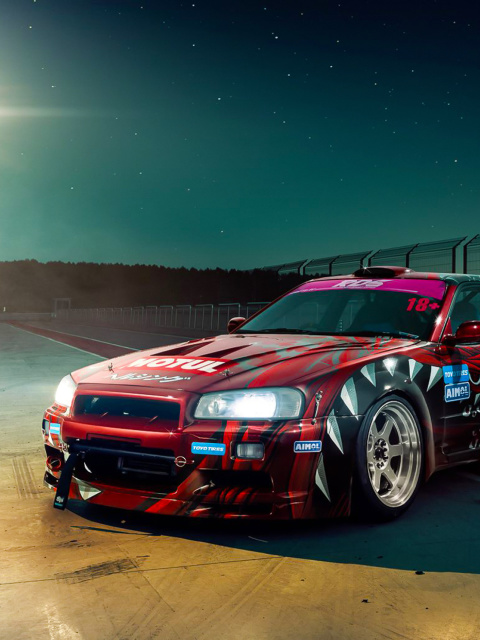 Fondo de pantalla Nissan Skyline GTR R33 for Street Racing 480x640