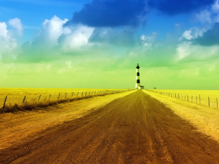 Lighthouse In Field screenshot #1 320x240
