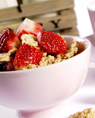Tasty eco breakfast with muesli Picture for 240x320