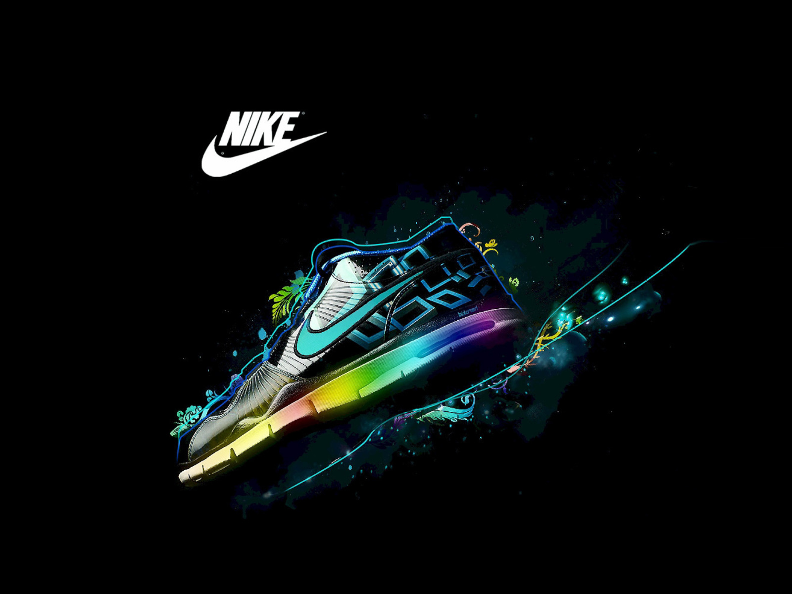 Das Nike Logo and Nike Air Shoes Wallpaper 1600x1200