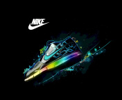 Nike Logo and Nike Air Shoes wallpaper 176x144