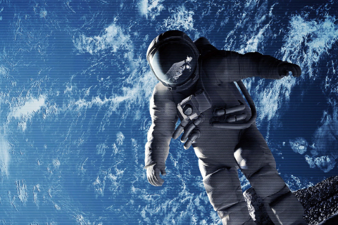 Das Astronaut In Space Wallpaper 480x320