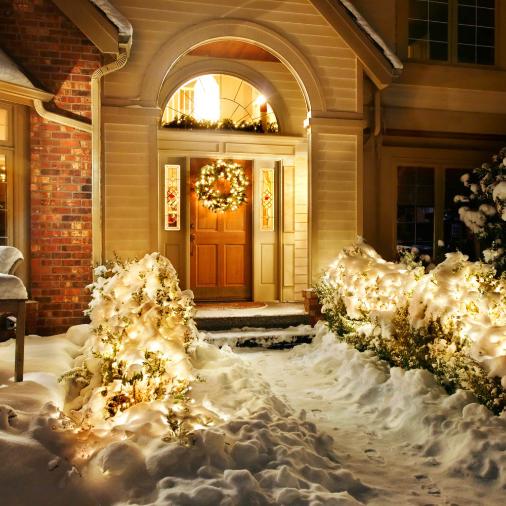 Fondo de pantalla Christmas Outdoor Home Decor Idea 1024x1024