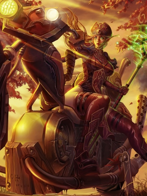 Das Blood Elf World of Warcraft Wallpaper 480x640