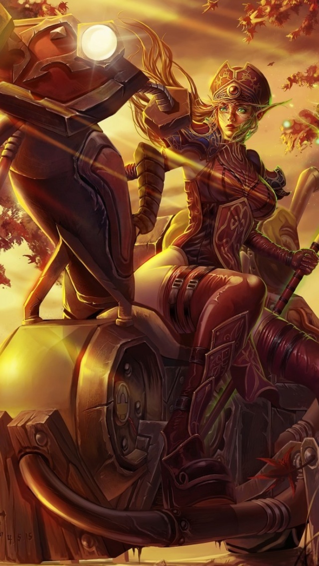 Das Blood Elf World of Warcraft Wallpaper 640x1136