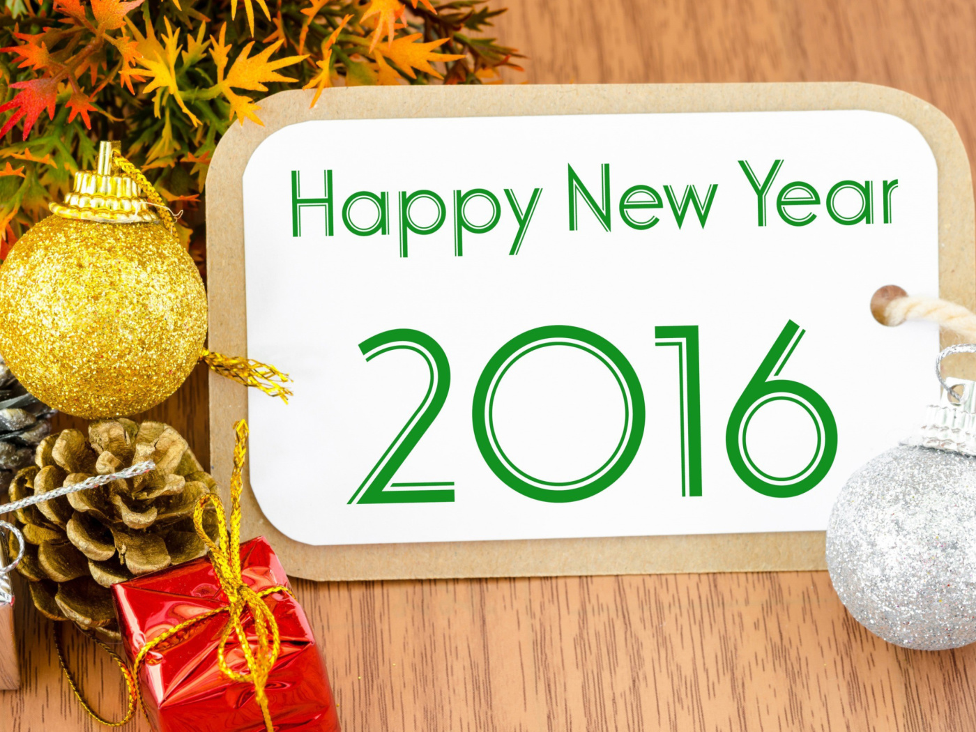 Fondo de pantalla Happy New Year 2016 Card 1400x1050