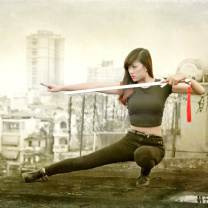 Sfondi Japanese girl warrior 208x208