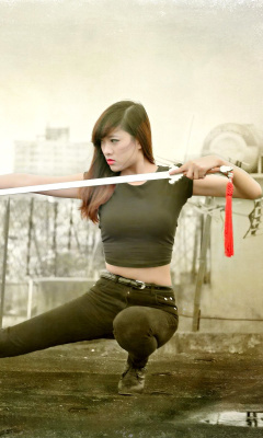 Screenshot №1 pro téma Japanese girl warrior 240x400