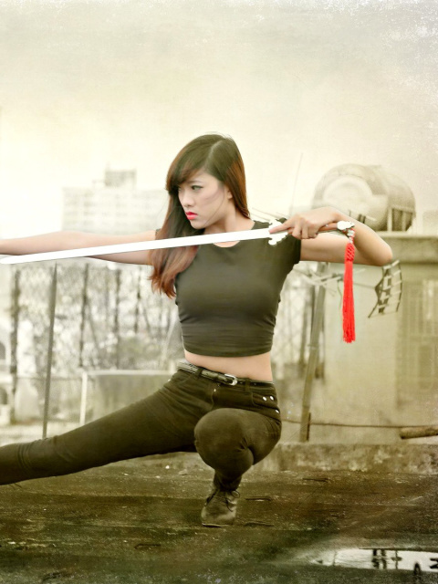 Japanese girl warrior screenshot #1 480x640