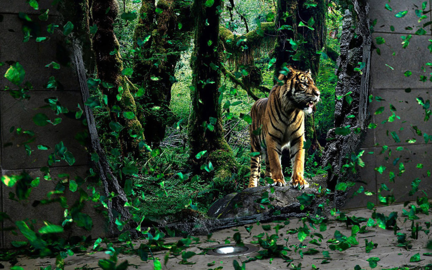 Screenshot №1 pro téma Tiger Running Free 1440x900