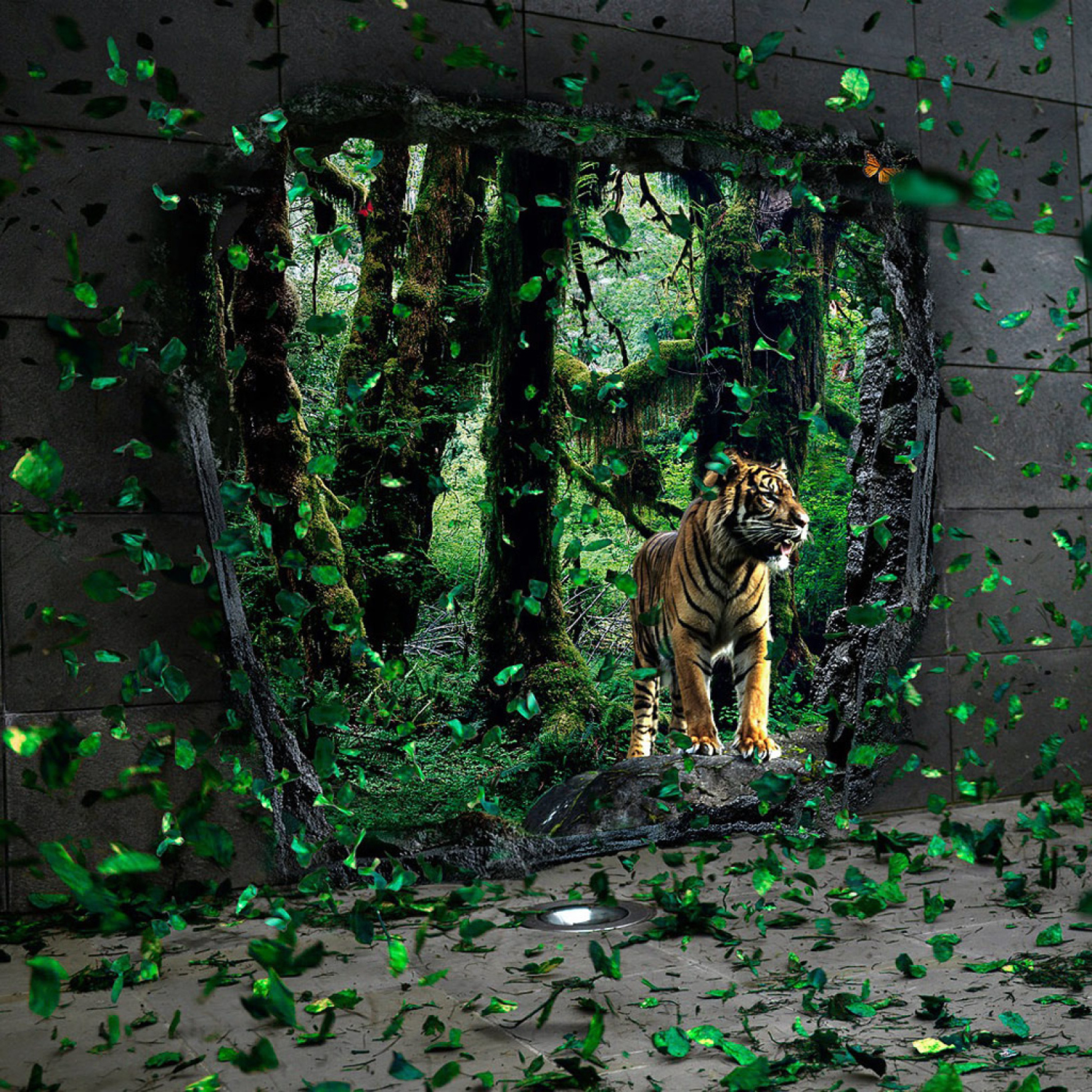 Das Tiger Running Free Wallpaper 2048x2048
