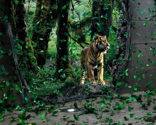 Das Tiger Running Free Wallpaper 220x176