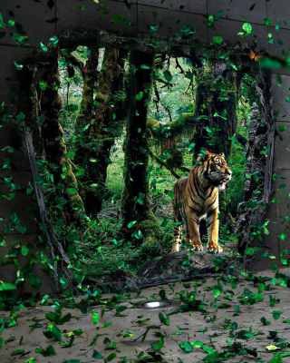 Tiger Running Free - Obrázkek zdarma pro iPhone 6 Plus
