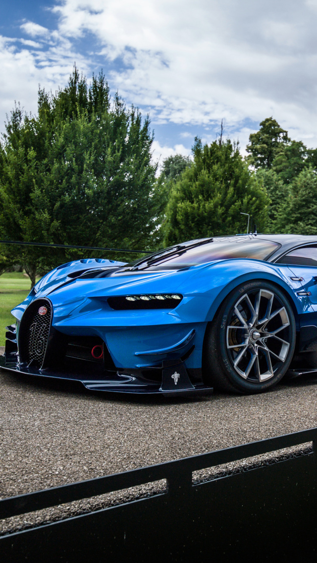 Das Bugatti Chiron Vision Gran Turismo Wallpaper 640x1136