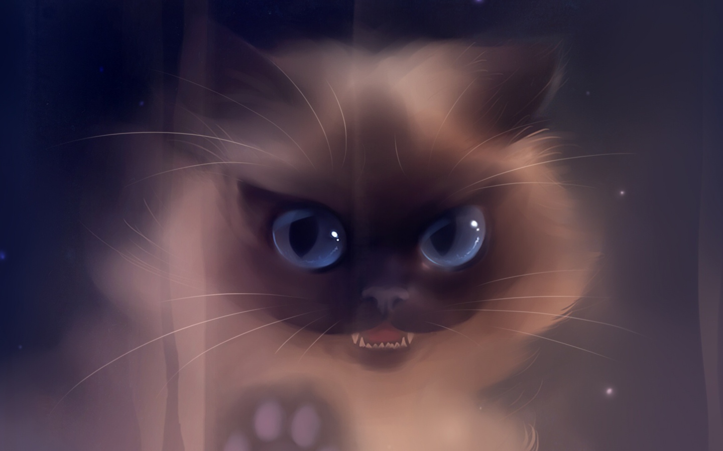 Screenshot №1 pro téma Bad Kitty Painting 1440x900