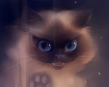 Fondo de pantalla Bad Kitty Painting 220x176