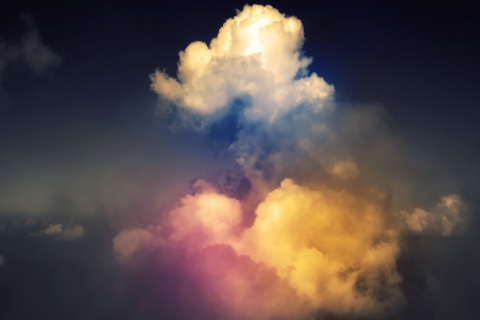 Screenshot №1 pro téma Rainbow Clouds 480x320