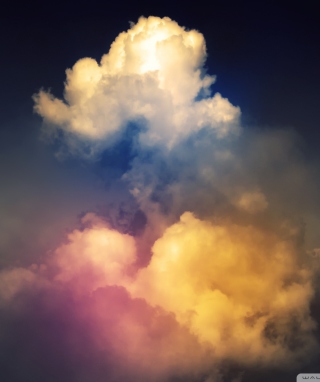 Kostenloses Rainbow Clouds Wallpaper für Nokia Asha 308