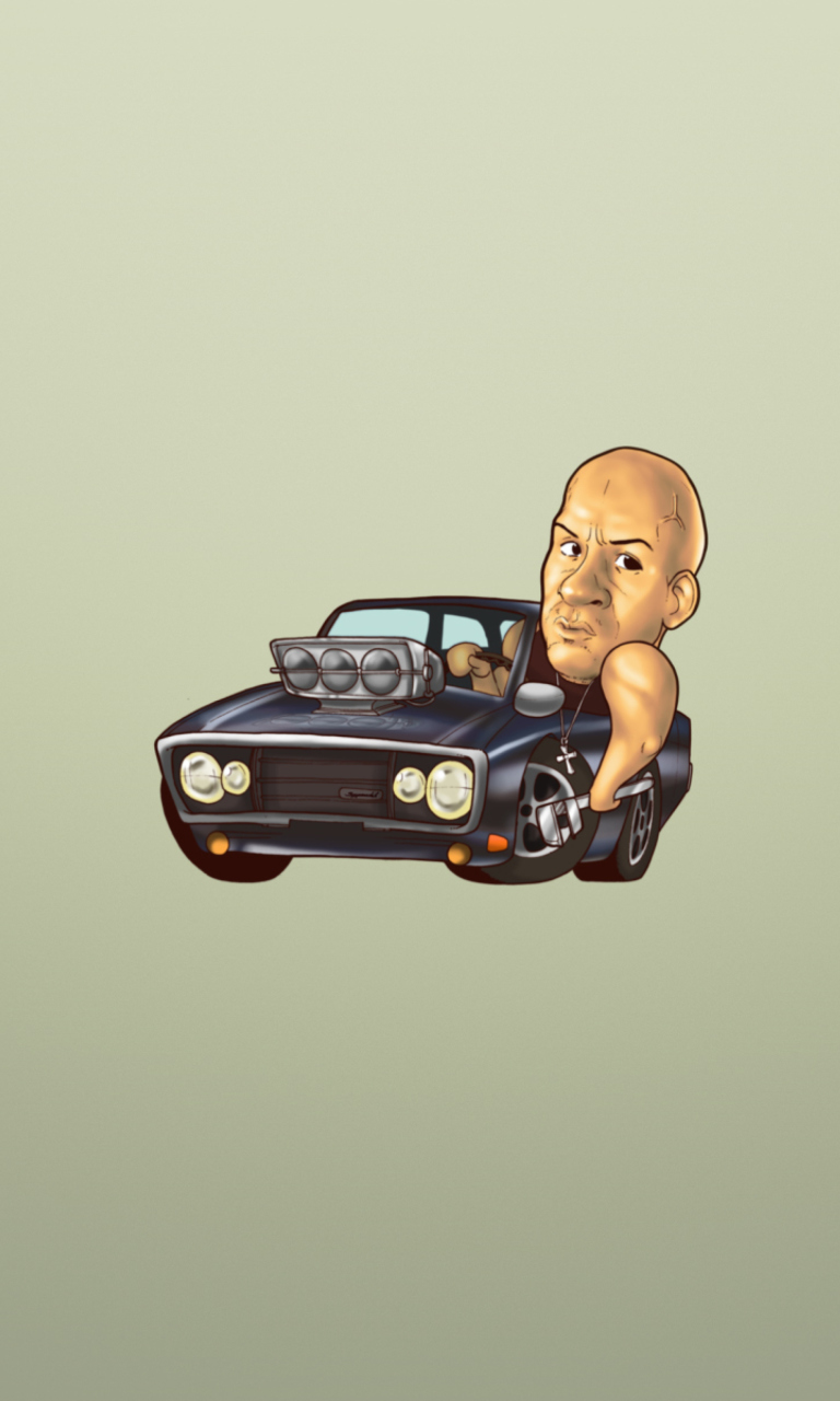 Sfondi Vin Diesel Illustration 768x1280