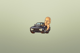 Vin Diesel Illustration Background for Android, iPhone and iPad
