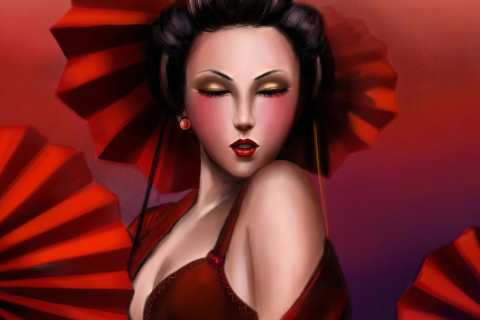 Обои Geisha 480x320