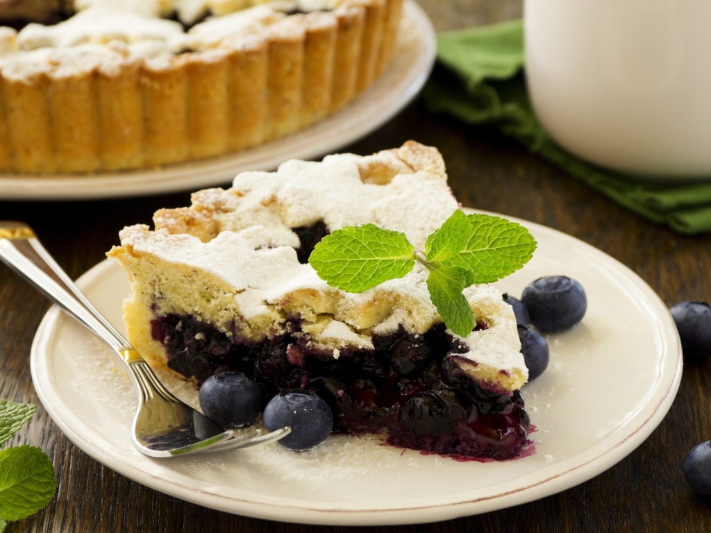 Das Classic Blueberry Pie Wallpaper 1024x768