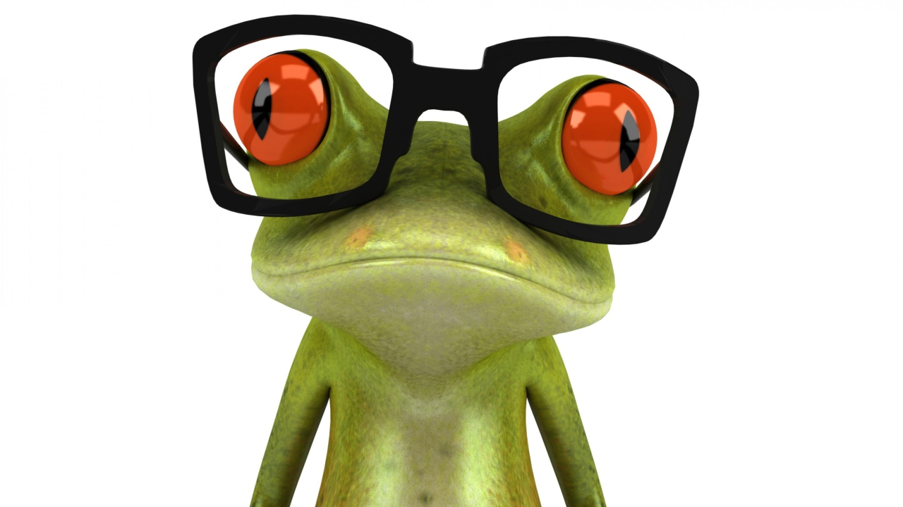 Das 3D Frog Glasses Wallpaper 1280x720