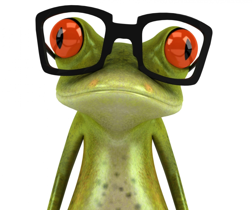 Fondo de pantalla 3D Frog Glasses 960x800
