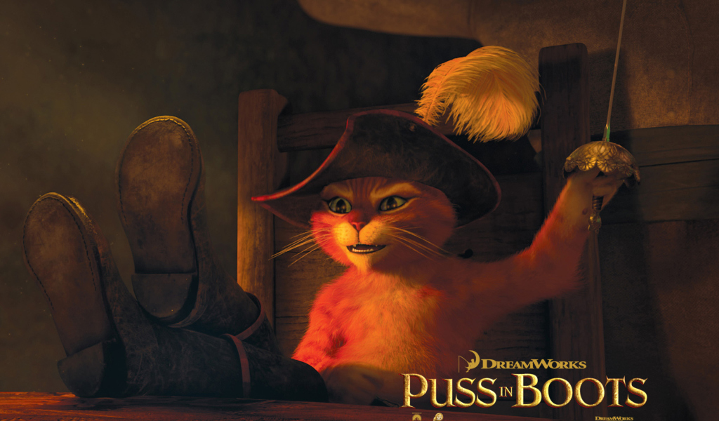 Puss In Boots wallpaper 1024x600