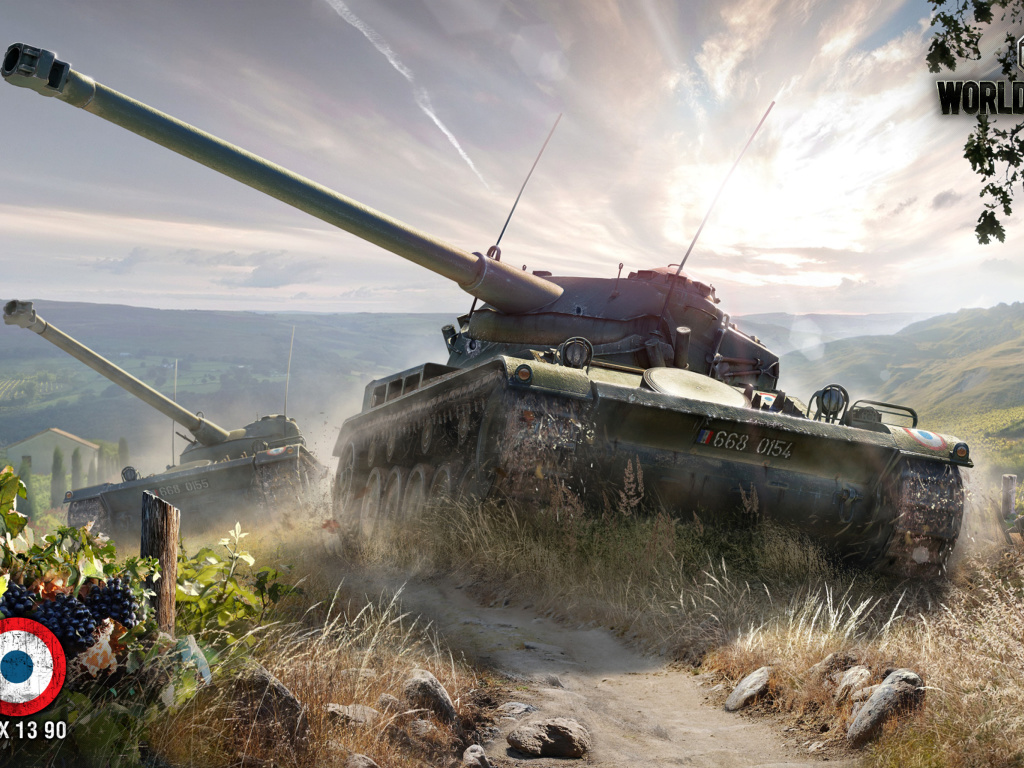 World of Tanks, French tank AMX 13 wallpaper 1024x768