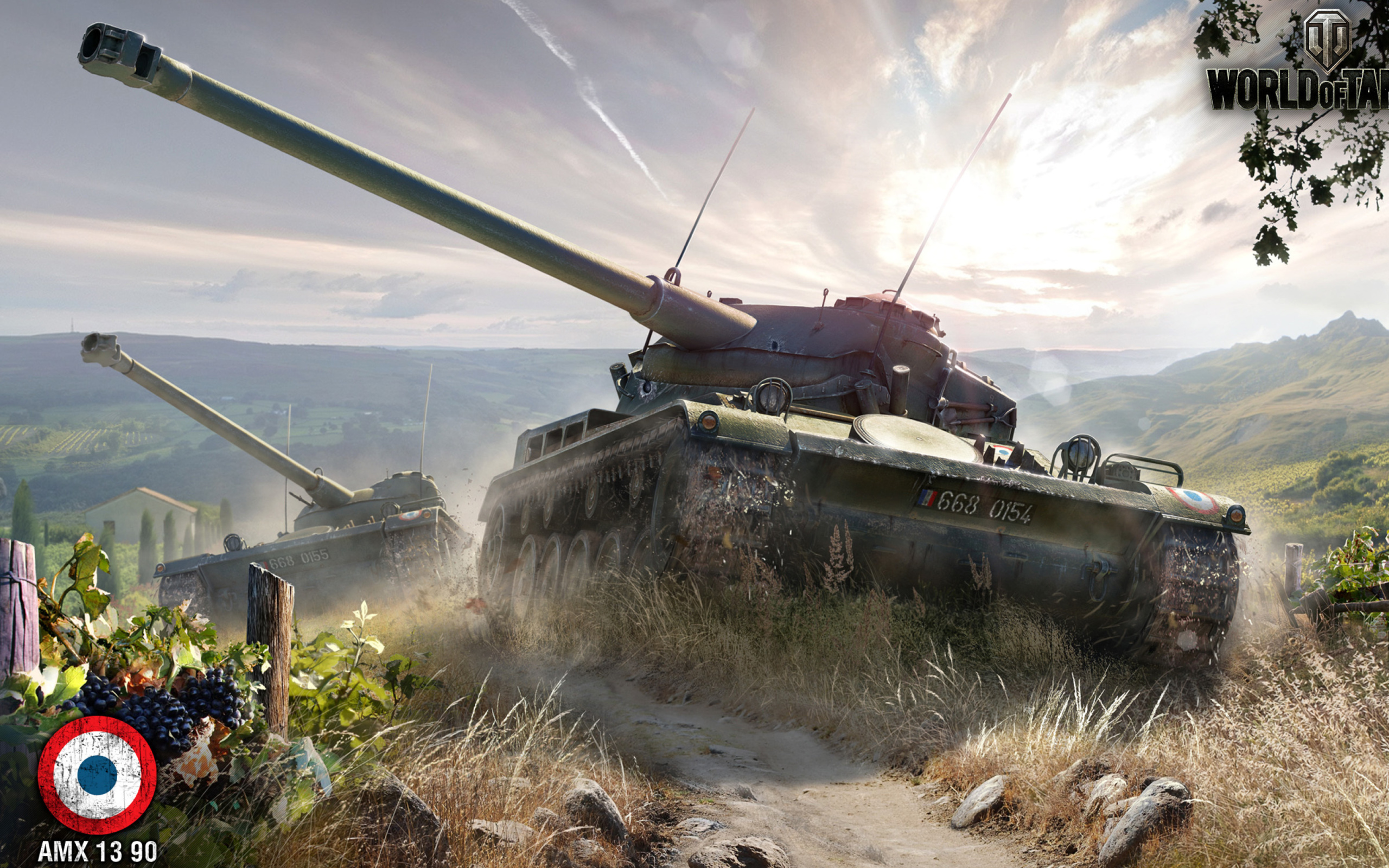 Fondo de pantalla World of Tanks, French tank AMX 13 2560x1600
