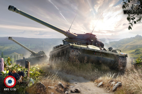 World of Tanks, French tank AMX 13 wallpaper 480x320