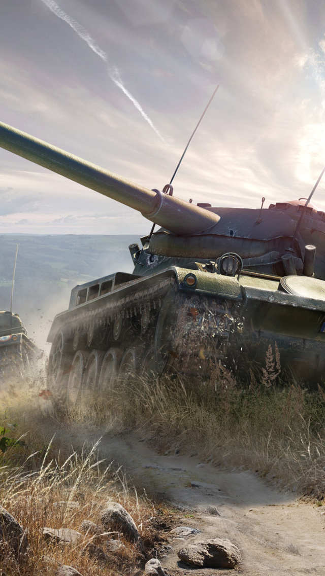 World of Tanks, French tank AMX 13 wallpaper 640x1136