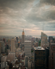 Das View Over Manhattan Wallpaper 176x220